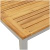 Solstol Grå 200x55x35 cm Massivt Akacia vidaXL 90 x 190 cm – miniatyr 10