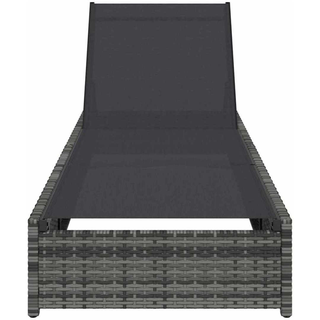 Solstol Grå 60x200x27 cm Konstrotting vidaXL 69 x 200 x 27 cm – bild 4