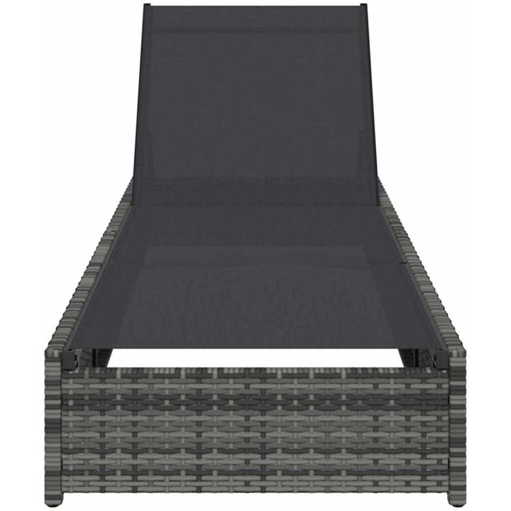 Solstol Grå 60x200x27 cm Konstrotting vidaXL 69 x 200 x 27 cm – bild 4