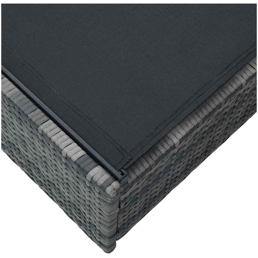 Solstol Grå 60x200x27 cm Konstrotting vidaXL 69 x 200 x 27 cm – bild 5