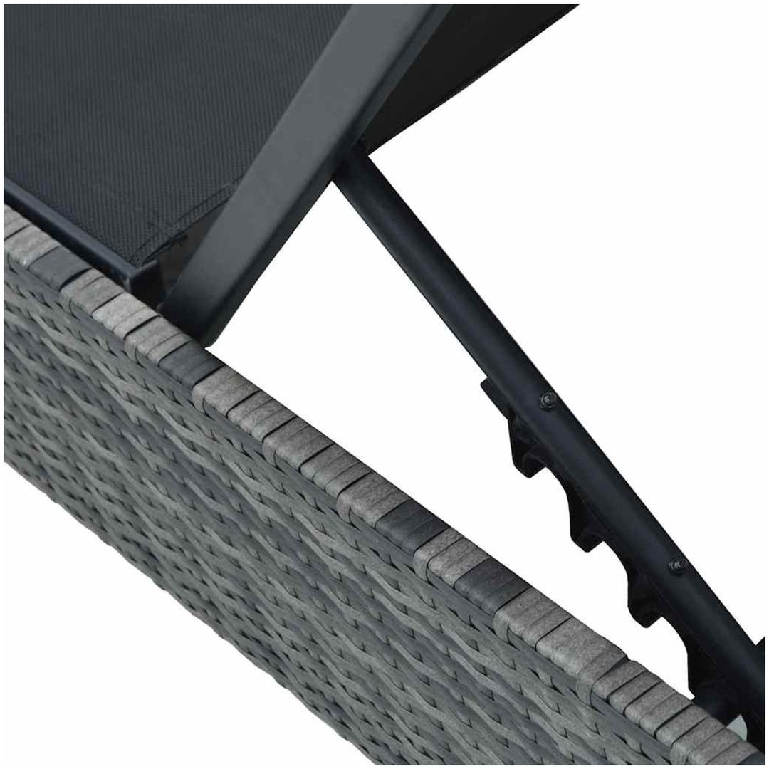 Solstol Grå 60x200x27 cm Konstrotting vidaXL 69 x 200 x 27 cm – bild 6