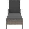 Solstol Grå och mörk grå PE Rattan Solstol vidaXL 157 x 55 x 92 cm – miniatyr 6