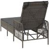 Solstol Grå och mörk grå PE Rattan Solstol vidaXL 157 x 55 x 92 cm – miniatyr 8