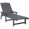 Solstol Ljusgrå 53x162x98.5 cm HDPE vidaXL 53 x 195.5 x 98.5 cm – miniatyr 2