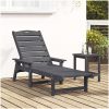 Solstol Ljusgrå 53x162x98.5 cm HDPE vidaXL 53 x 195.5 x 98.5 cm – miniatyr 3