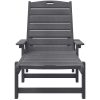 Solstol Ljusgrå 53x162x98.5 cm HDPE vidaXL 53 x 195.5 x 98.5 cm – miniatyr 4