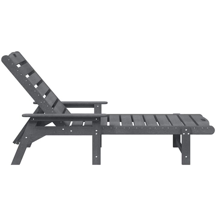 Solstol Ljusgrå 53x162x98.5 cm HDPE vidaXL 53 x 195.5 x 98.5 cm – bild 5