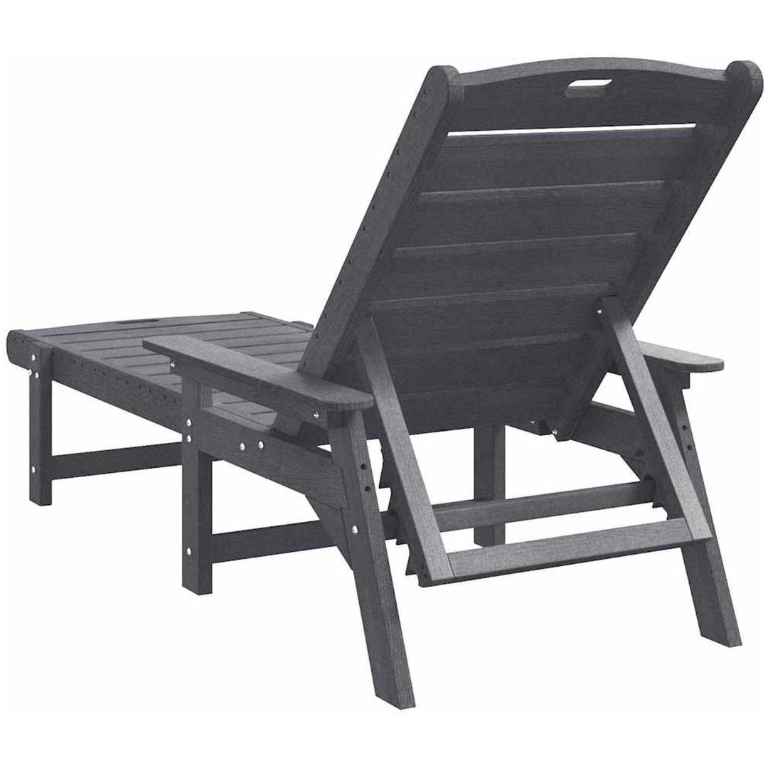 Solstol Ljusgrå 53x162x98.5 cm HDPE vidaXL 53 x 195.5 x 98.5 cm – bild 6