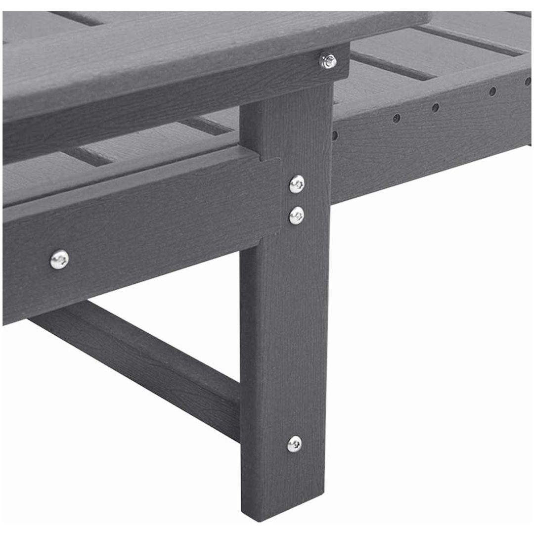 Solstol Ljusgrå 53x162x98.5 cm HDPE vidaXL 53 x 195.5 x 98.5 cm – bild 7