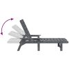 Solstol Ljusgrå 53x162x98.5 cm HDPE vidaXL 53 x 195.5 x 98.5 cm – miniatyr 9