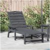 Solstol Ljusgrå 53x162x98.5 cm HDPE vidaXL 53 x 195.5 x 98.5 cm – miniatyr 1