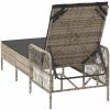 Solstol Ljusgrå PE Rattan Fällbar Solstol vidaXL 157 x 55 x 92 cm – miniatyr 8