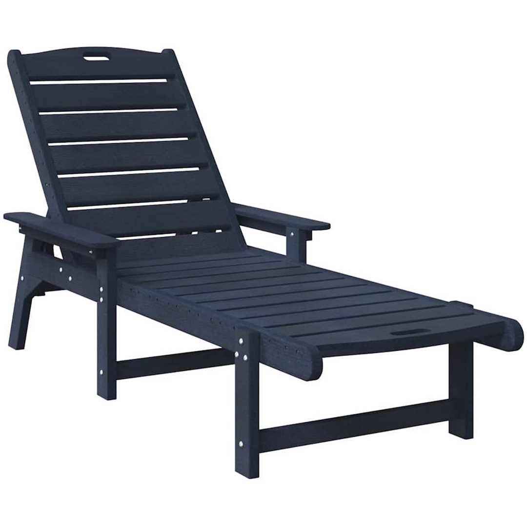 Solstol Marinblå 53x162x98.5 cm HDPE vidaXL 53 x 195.5 x 98.5 cm – bild 2