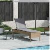 Solstol med dyna beige 55x200x44cm konstrotting vidaXL – miniatyr 3