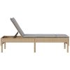 Solstol med dyna beige 55x200x44cm konstrotting vidaXL – miniatyr 6