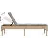 Solstol med dyna beige 55x200x44cm konstrotting vidaXL – miniatyr 8