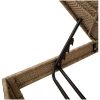 Solstol med dyna beige 55x200x44cm konstrotting vidaXL – miniatyr 9