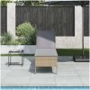 Solstol med dyna beige 55x200x44cm konstrotting vidaXL – miniatyr 1