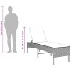 Solstol med dyna brun 55x200x44cm konstrotting vidaXL – miniatyr 11