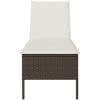 Solstol med dyna brun 55x200x44cm konstrotting vidaXL – miniatyr 5