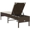 Solstol med dyna brun 55x200x44cm konstrotting vidaXL – miniatyr 7