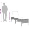 Solstol med dyna grå 55x200x44cm konstrotting vidaXL – miniatyr 11