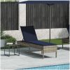 Solstol med dyna grå 55x200x44cm konstrotting vidaXL – miniatyr 3
