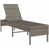 Solstol med dyna grå 55x200x44cm konstrotting vidaXL – miniatyr 4