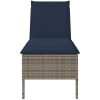 Solstol med dyna grå 55x200x44cm konstrotting vidaXL – miniatyr 5