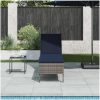 Solstol med dyna grå 55x200x44cm konstrotting vidaXL – miniatyr 1