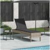Solstol med dyna ljusgrå 55x200x44cm konstrotting vidaXL – miniatyr 3