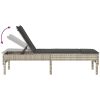 Solstol med dyna ljusgrå 55x200x44cm konstrotting vidaXL – miniatyr 8