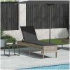 Solstol med dyna ljusgrå 55x200x44cm konstrotting vidaXL – miniatyr 1