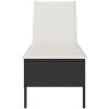 Solstol med dyna svart 55x200x44cm konstrotting vidaXL – miniatyr 5