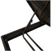 Solstol med dyna svart 55x200x44cm konstrotting vidaXL – miniatyr 9