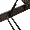 Solstol med dynor grå 55x200x25,5cm konstrotting vidaXL – miniatyr 11