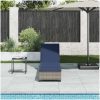 Solstol med dynor grå 55x200x25,5cm konstrotting vidaXL – miniatyr 3