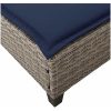 Solstol med dynor grå 55x200x25,5cm konstrotting vidaXL – miniatyr 10