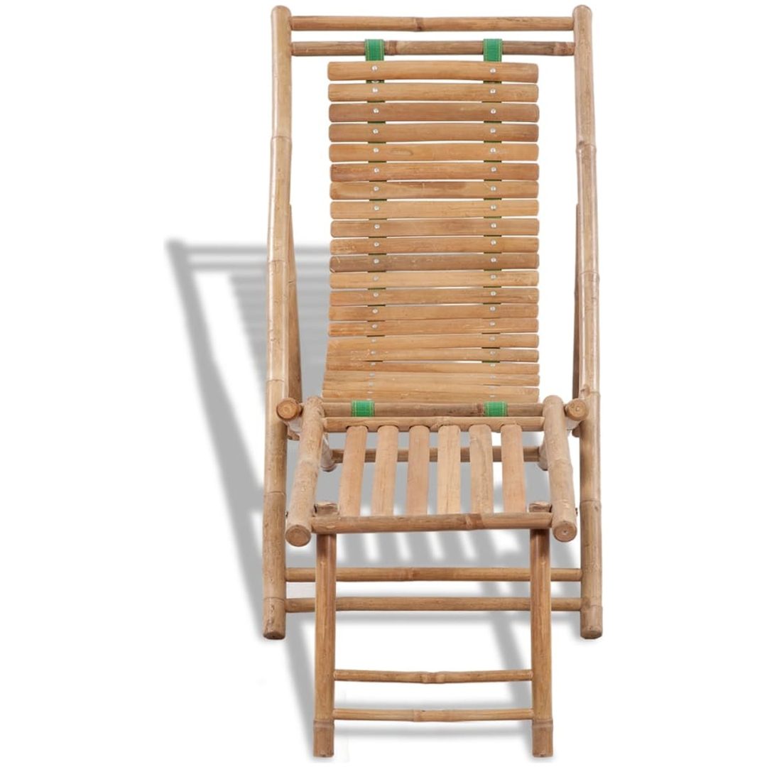 Solstol med fotstöd bambu vidaXL – bild 2