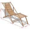 Solstol med fotstöd bambu vidaXL – miniatyr 7
