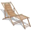 Solstol med fotstöd bambu vidaXL – miniatyr 1