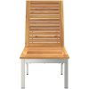 Solstol med hjul 207x58x35 cm Massivt akaciaträ & Rostfritt stål vidaXL 205 x 53 x 100 cm – miniatyr 5