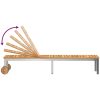 Solstol med hjul 207x58x35 cm Massivt akaciaträ & Rostfritt stål vidaXL 205 x 53 x 100 cm – miniatyr 9