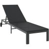 Solstol med hjul Svart Poly Rattan vidaXL 200 x 54 x 27 cm – miniatyr 2