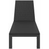 Solstol med hjul Svart Poly Rattan vidaXL 200 x 54 x 27 cm – miniatyr 4