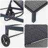 Solstol med hjul Svart Poly Rattan vidaXL 200 x 54 x 27 cm – miniatyr 7