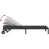 Solstol med hjul Svart Poly Rattan vidaXL 200 x 54 x 27 cm – miniatyr 8