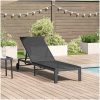 Solstol med hjul Svart Poly Rattan vidaXL 200 x 54 x 27 cm – miniatyr 1