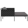 Solstol med kuddar för 2 personer Anthracit Stål vidaXL 115 x 153 x 69.5 cm – miniatyr 7