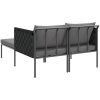 Solstol med kuddar för 2 personer Anthracit Stål vidaXL 115 x 153 x 69.5 cm – miniatyr 8